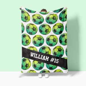 Custom Soccer Blanket Custom Soccer Throw Personalized Soccer Gift Soccer Fan Gift Soccer Team Blanket Travel Team