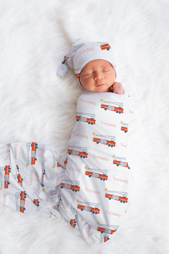 Fire truck swaddle blanket sale