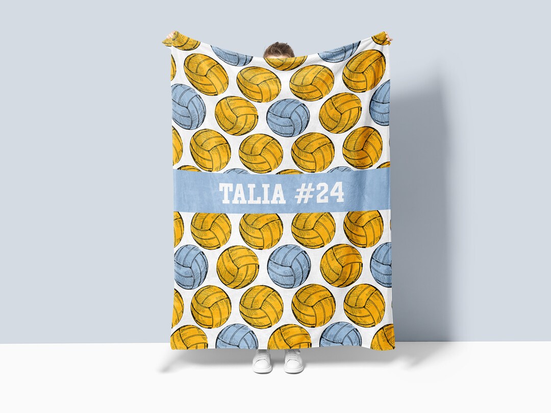 Custom Volleyball Blanket, Custom Volleyball Throw, Personalized