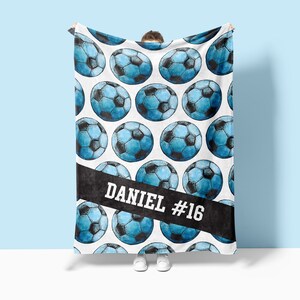 Custom Soccer Blanket Custom Soccer Throw Personalized Soccer Gift Soccer Fan Gift Soccer Team Blanket Travel Team