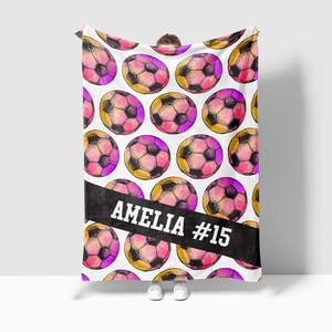 Custom Soccer Blanket Custom Soccer Throw Personalized Soccer Gift Soccer Fan Gift Soccer Team Blanket Travel Team