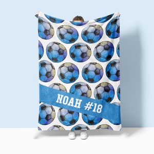 Custom Soccer Blanket Custom Soccer Throw Personalized Soccer Gift Soccer Fan Gift Soccer Team Blanket Travel Team