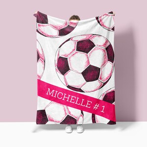 Custom Soccer Blanket Custom Soccer Throw Personalized Soccer Gift Soccer Fan Gift Soccer Team Blanket Travel Team Blanket