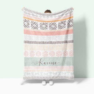 Personalized Baby Blanket Baby Girl Blanket Personalized Blanket Baby Name Blanket Personalize Baby Swaddle Blanket, Name Hat