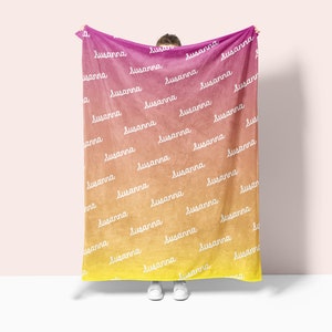 Rainbow Name Blanket Personalized Custom Blanket Blanket Gift Baby Blanket Kids Blanket Personalized Gift, Custom Gift