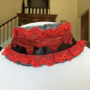 Red and black glitter blood drip choker necklace image 5