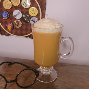 FLICKER | Butter Brew, 8 oz Soy Candle in a Mug, Customizable Literary Candle Gift