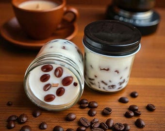FLICKER | Coffee Bean Soy Candle with Wood Wick, 6oz