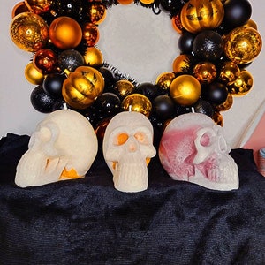 FLICKER | Bleeding Skull Palm Wax Candle, Halloween Candle Gift