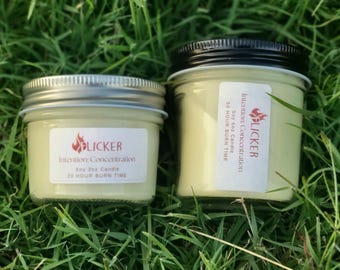 FLICKER | Intention-Setting Manifestation Woodwick Soy Candle | Natural Herbs and Stones Embedded, 6oz