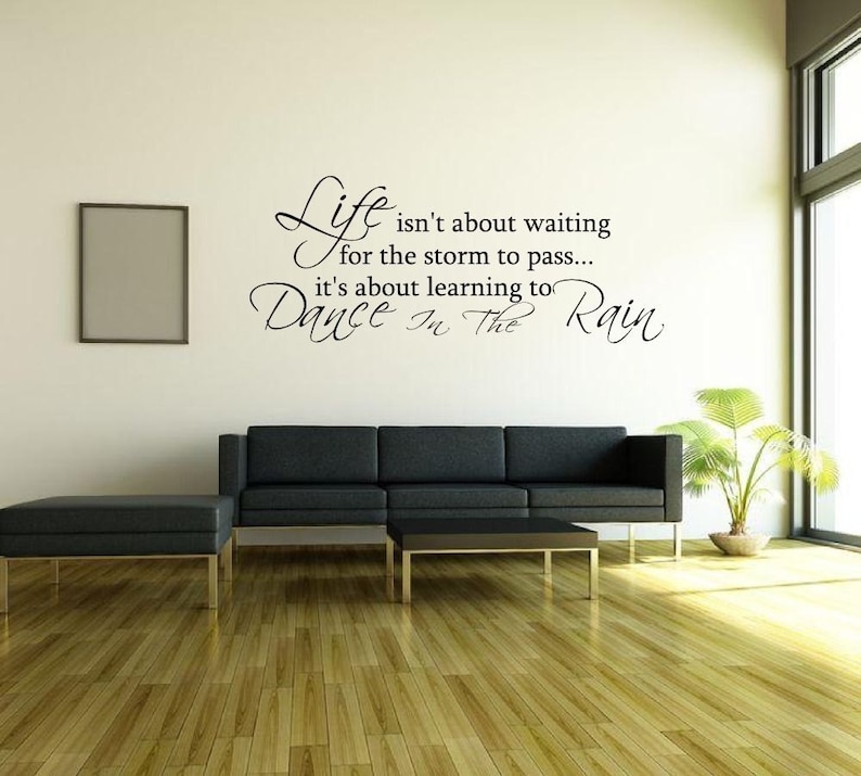DANCE IN RAIN Vinyl Wall Saying Lettering Quote Art Decoration Decal Sign Craft