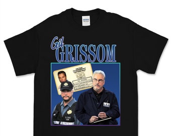 GIL GRISSOM Vintage T Shirt Homage, Unisex CSI Vegas Crime T-shirt Tv Pop Culture