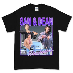 SAM & DEAN WINCHESTER Vintage T Shirt Homage, Unisex Supernatural Tv T-shirt Pop Culture