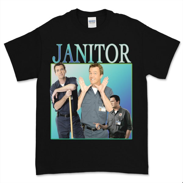THE JANITOR Vintage T Shirt Homage, Unisex Scrubs T-shirt Tv Pop Culture