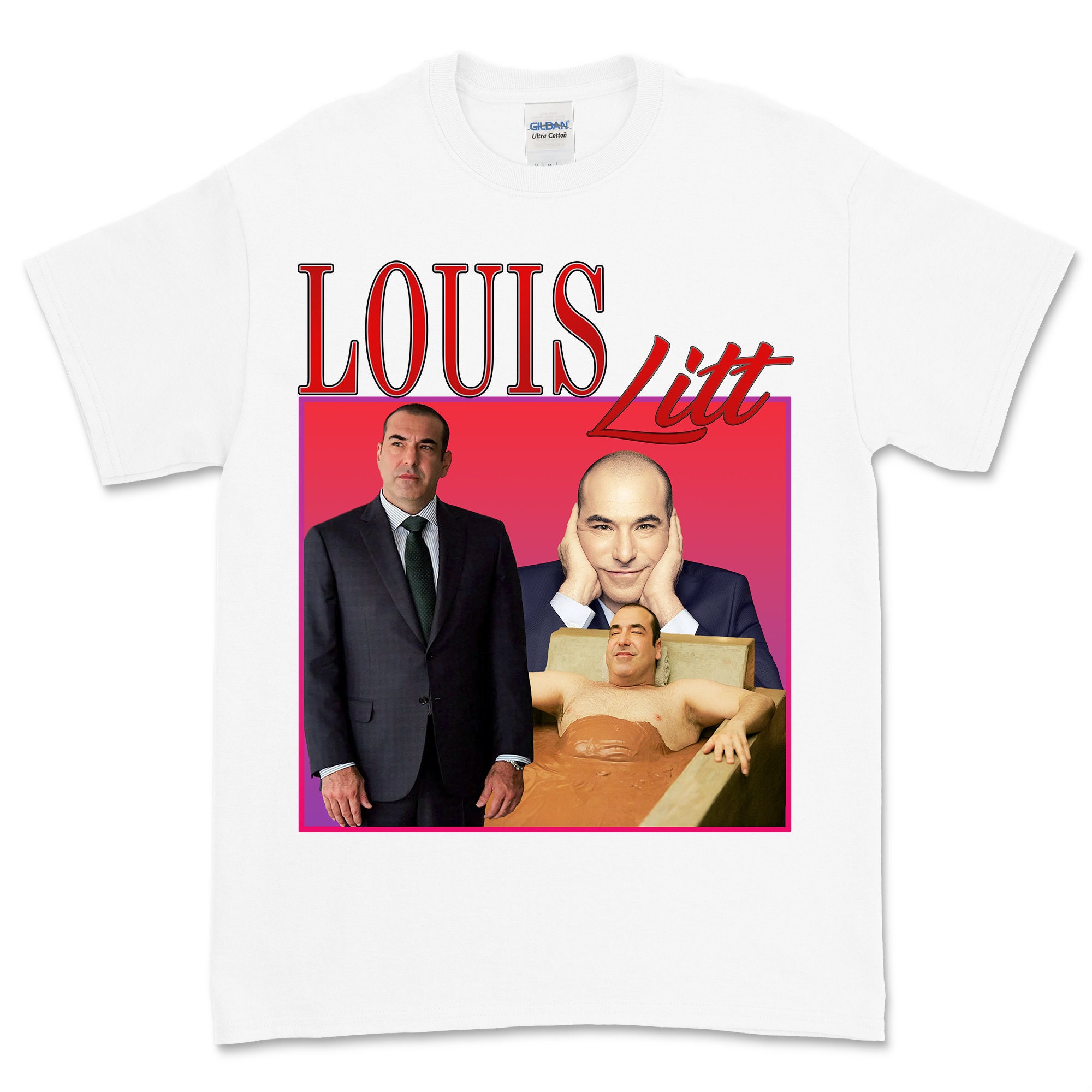 LOUIS LITT Vintage T Shirt Homage Unisex Suits Drama T-shirt 