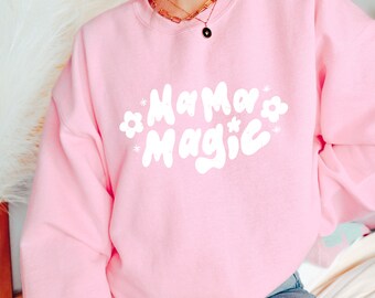 Mama Magic Sweater, Mama Pastel Sweater, Mama Sweater, Mama Love Sweater, Mama Club Sweater, Mothers Day Gift, Girls Day Gift, Gift For Her