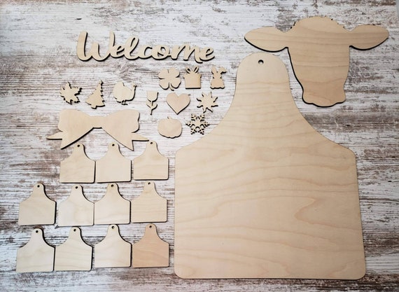 Gift Tag - Laser Cut Out Unfinished Wood Craft Shape TAG12 Gift Tag - Laser Cut Out Unfinished Wood Craft Shape TAG12