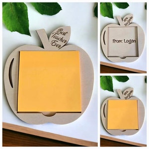 Teacher Sticky note post it holder Personalized gift