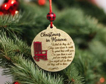 Christmas In Heaven Memorial Ornament 5 Pack bulk
