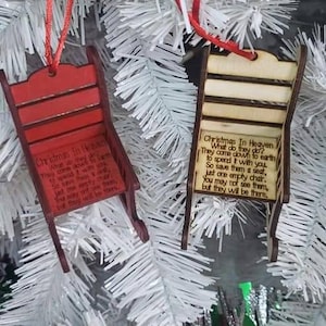 Christmas In Heaven Chair Ornament