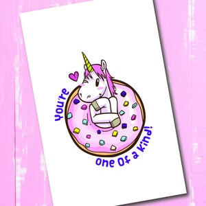Carte Je t'aime, carte de voeux, téléchargement numérique, carte papier, je t'aime, carte drôle, carte sarcastique, jolie carte, au Canada, carte licorne