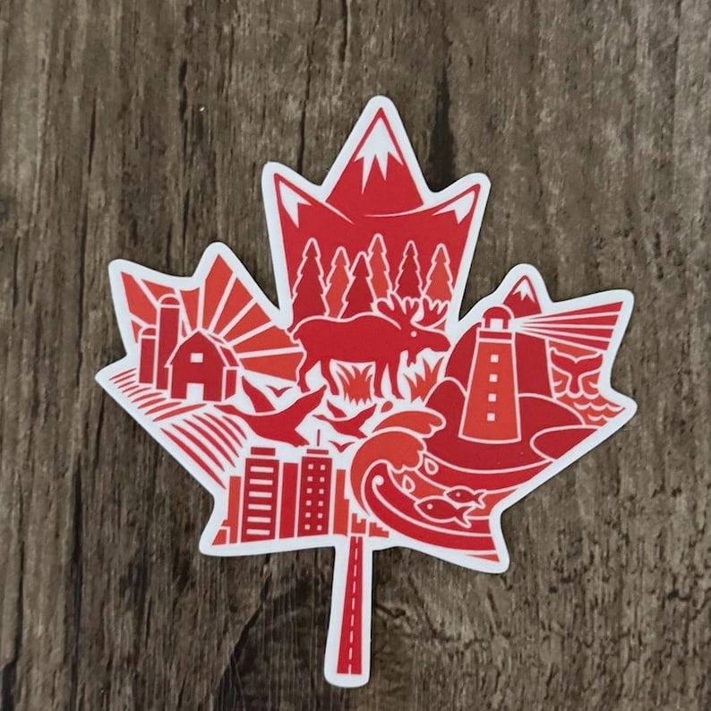 Canada Sticker, Souvenir Sticker, Die Cut, Laptop Sticker, Sticker Cute ...