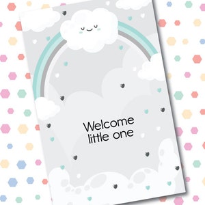 Carte pour les nouveaux parents, carte de voeux, téléchargement numérique, carte en papier, carte arc-en-ciel, carte drôle, carte nouveau bébé, carte non sexiste, au Canada