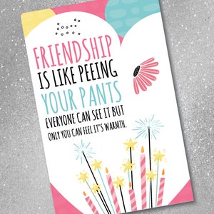 Friend Birthday Card, Greeting Card, Paper Card, Digital Download, Funny Birthday Card, Best Friend Gifts, getting old, peeing your pants