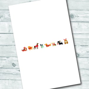 HOWLlidays, Noël de chien, carte de voeux, téléchargement numérique, carte en papier, jolie carte, carte drôle, carte de Noël, carte de vœux