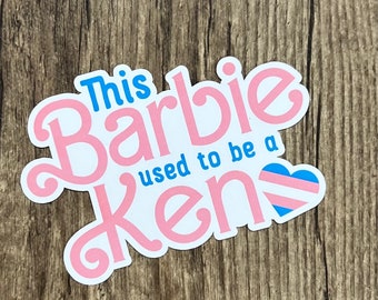 Barbi Sticker, Die Cut , TikTok Sticker, Gift for Men, Gift for Him, Vintage Doll Sticker, Transgender Support Sticker