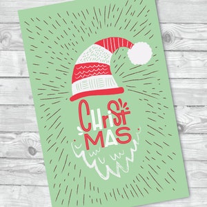 Je m'en fiche, carte de Noël drôle, Noël drôle, drôle de carte de vœux, Noël, carte de Noël tendance, téléchargement numérique, carte papier