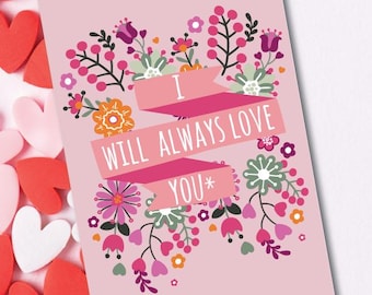 Valentines Day Card, Love You More Card, I Love You Card, Greeting Card, Funny Card, Cute Card, Card for Him, Card for Her