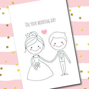 Carte de mariage, carte de voeux, téléchargement numérique, carte papier, jolie carte de mariage, carte de mariage, au Canada