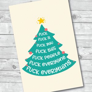 Carte de baise drôle, carte de Noël drôle, Noël drôle, carte drôle de vacances, Noël, carte de Noël tendance, carte de papier