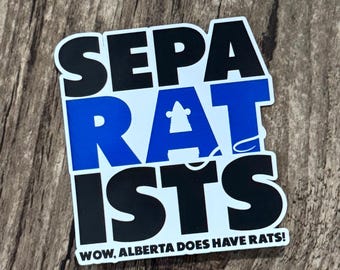 Alberta Separatist Sticker, Rat Sticker, Danielle Smith Sticker, Alberta Sticker, Danielle Smith Sticker, Political Sticker, Bumper Sticker