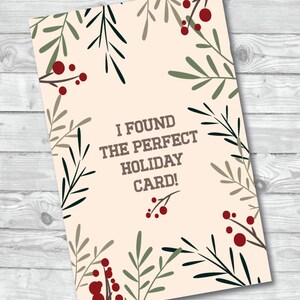 Carte parfaite, vide à l'intérieur, carte de Noël amusante, Noël amusante, carte de vœux amusante, Noël, Noël tendance, carte en papier