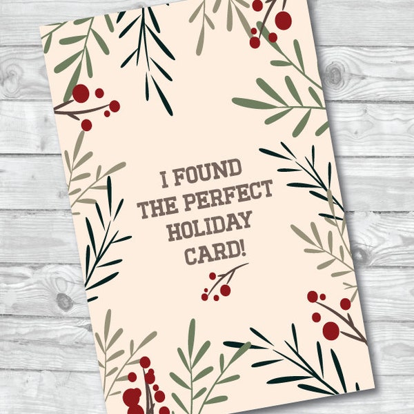 Perfect Card, Empty on the inside, Funny Christmas Card, Funny Christmas, funny Holiday Card, Christmas, trendy Christmas, Paper Card