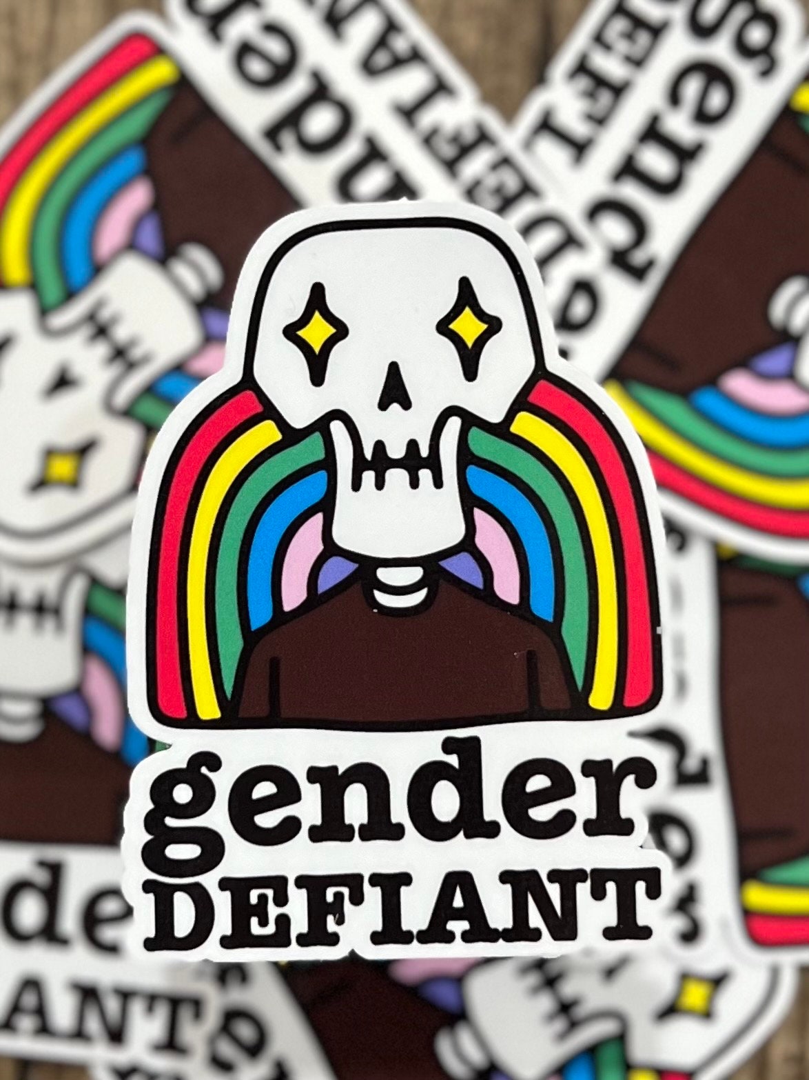 Gender Sticker, Gender Defiant, Gender Neutral, Die Cut, Laptop Sticker, Sticker, Sticker Cute, Gift for anyone, Waterproof