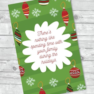 Carte de vœux pour thérapeute, drame familial, carte de Noël drôle, Noël drôle, carte de vœux drôle, carte de Noël tendance, carte en papier