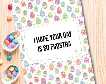 Easter Card, Greeting Card, Paper Card, Digital Download, Easter Bunny, Easter Basket, Card for Friend