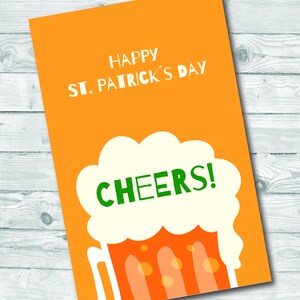 Carte de Saint-Patrick, carte de voeux, carte papier, téléchargement numérique, Saint-Patrick, losanges, trèfle, Luck of the Irish, manigances