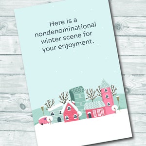 Non confessionnelle, Carte de voeux, Téléchargement numérique, Carte en papier, Jolie carte, Carte rigolote, Carte de Noël, Carte de vœux