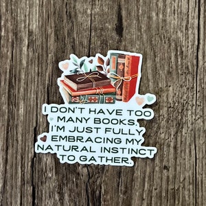 Sticker amateur de livres, Sticker joli livre, Sticker lecteur, Cadeau pour amoureux des livres, J'aime les livres, Cadeau pour elle, Cadeau pour lectrice, Joli sticker, Mignon