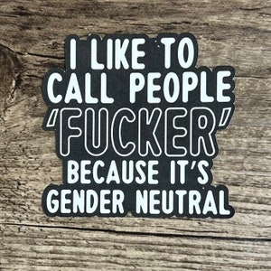 Sticker neutre, Sticker Fucker, Sticker insulte, Sticker texte, Sticker LGBTQ, Sticker pour ordinateur portable, Sticker queer, Pride Merch
