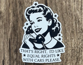 Feminism Sticker, Equal Rights Sticker, Women's Rights Sticker, Vintage Sticker, Gift for Her, Gift for Friend, Feminist, Feminism