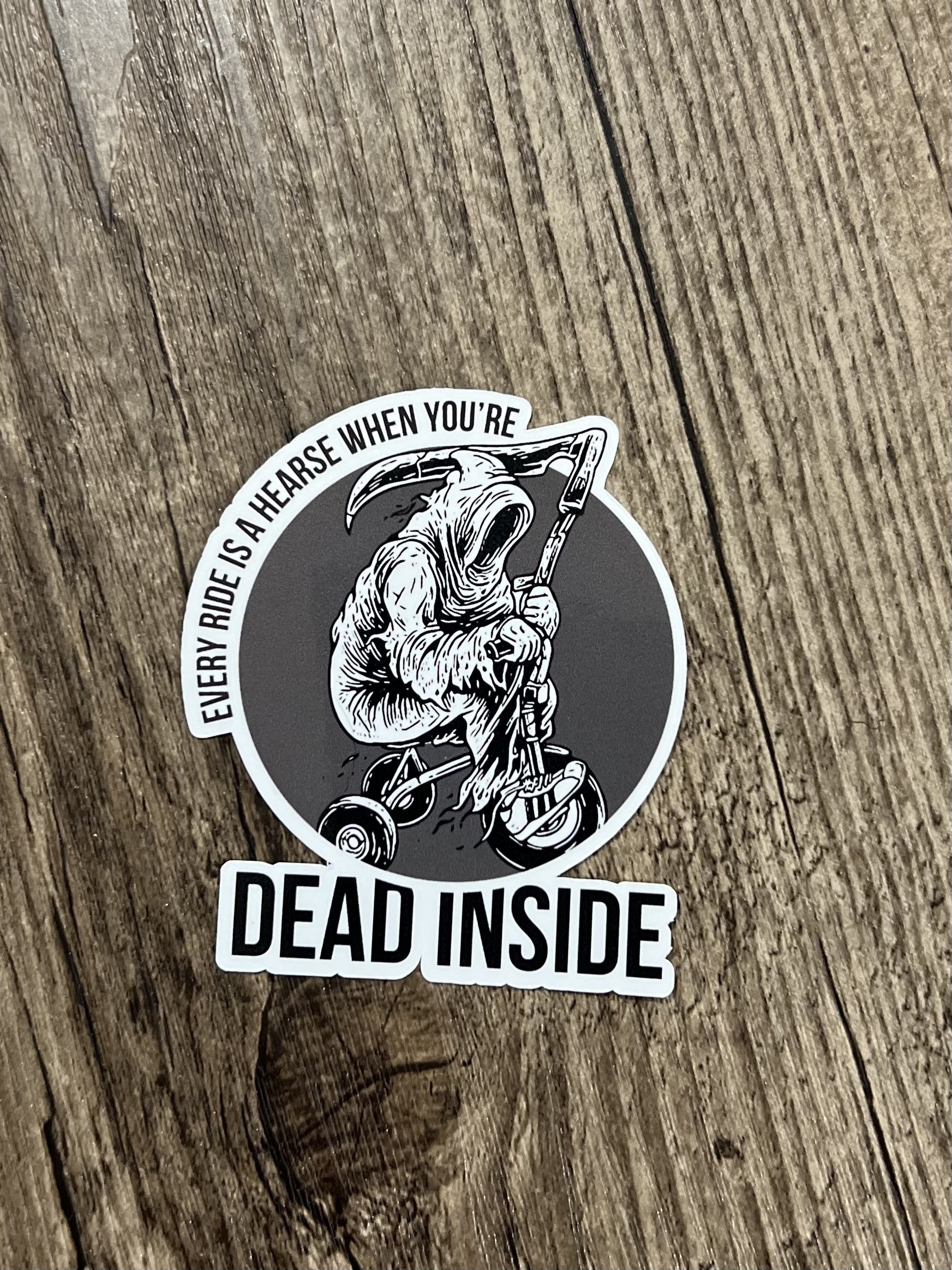 Dead Inside Sticker, Reaper Sticker, Funny Sticker, Gift for Her, Gift ...