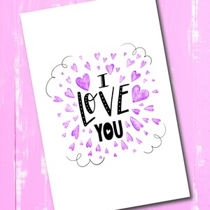 Je t'aime carte, carte de voeux, téléchargement numérique, carte papier, je t'aime, carte drôle, carte sarcastique, jolie carte, au Canada