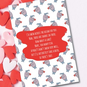 Carte requin, carte Saint-Valentin drôle, Saint-Valentin, amour, carte pour elle, carte pour lui, couples, téléchargement numérique, carte papier, carte de jeu de mots