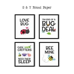 Digital art download, Digital Art, Digital Art Print, Nursery Decor, Nursery Prints, Nursery Wall Art, Animal Prints, Bugs, Cute Bugs
