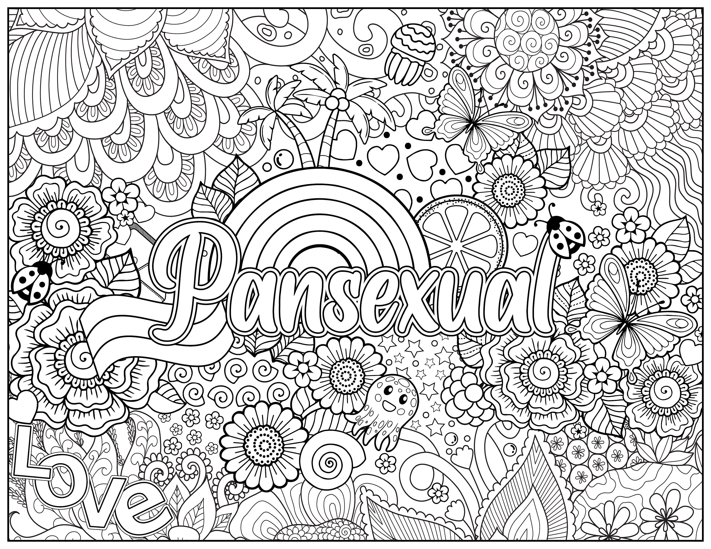 Pansexual Colouring Pride Coloring Printable Colouring Page - Etsy Canada